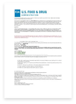 FDA for Bettersizer ST